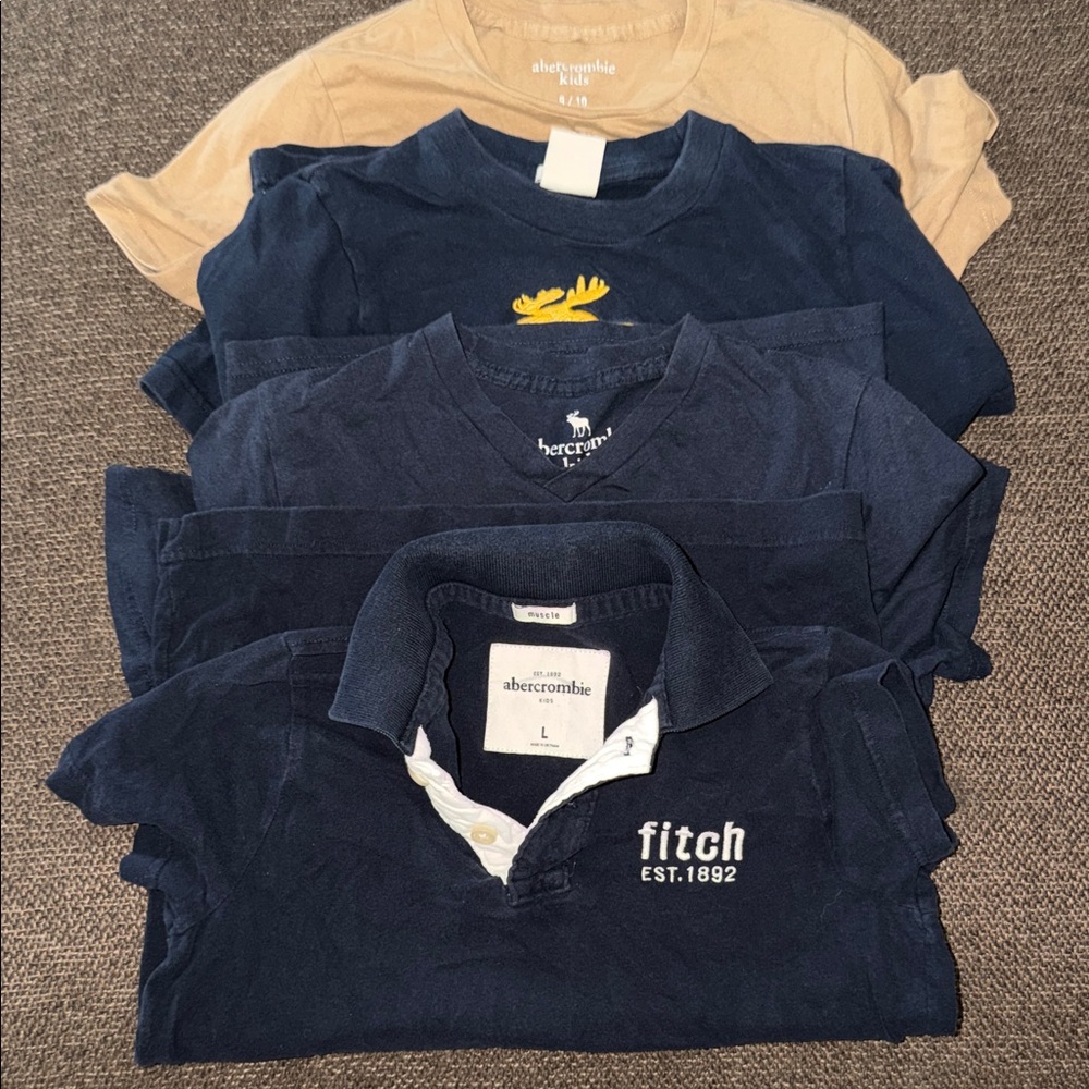 Abercrombie & Fitch Kids Polo Set in Navy and Tan
